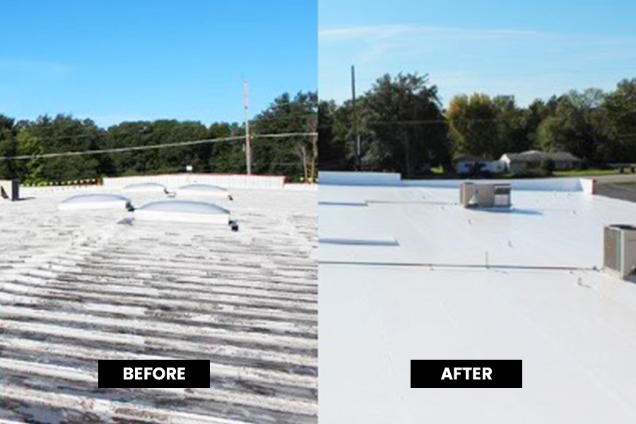 Before and After TPO Roof