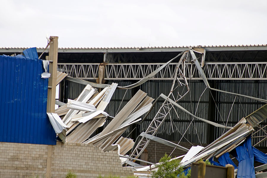 Wind Damaged Roof